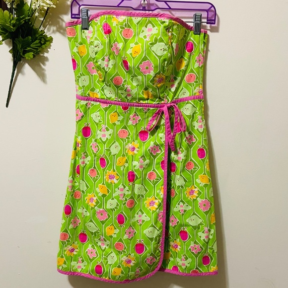 Lilly Pulitzer Ladybug Bee Strapless Wrap Dress - Picture 2 of 9